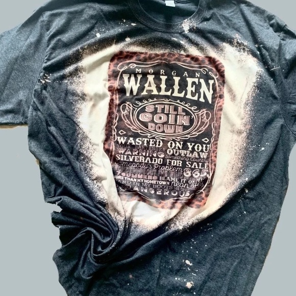 Country music album bleached tshirt - Picture 1 of 3